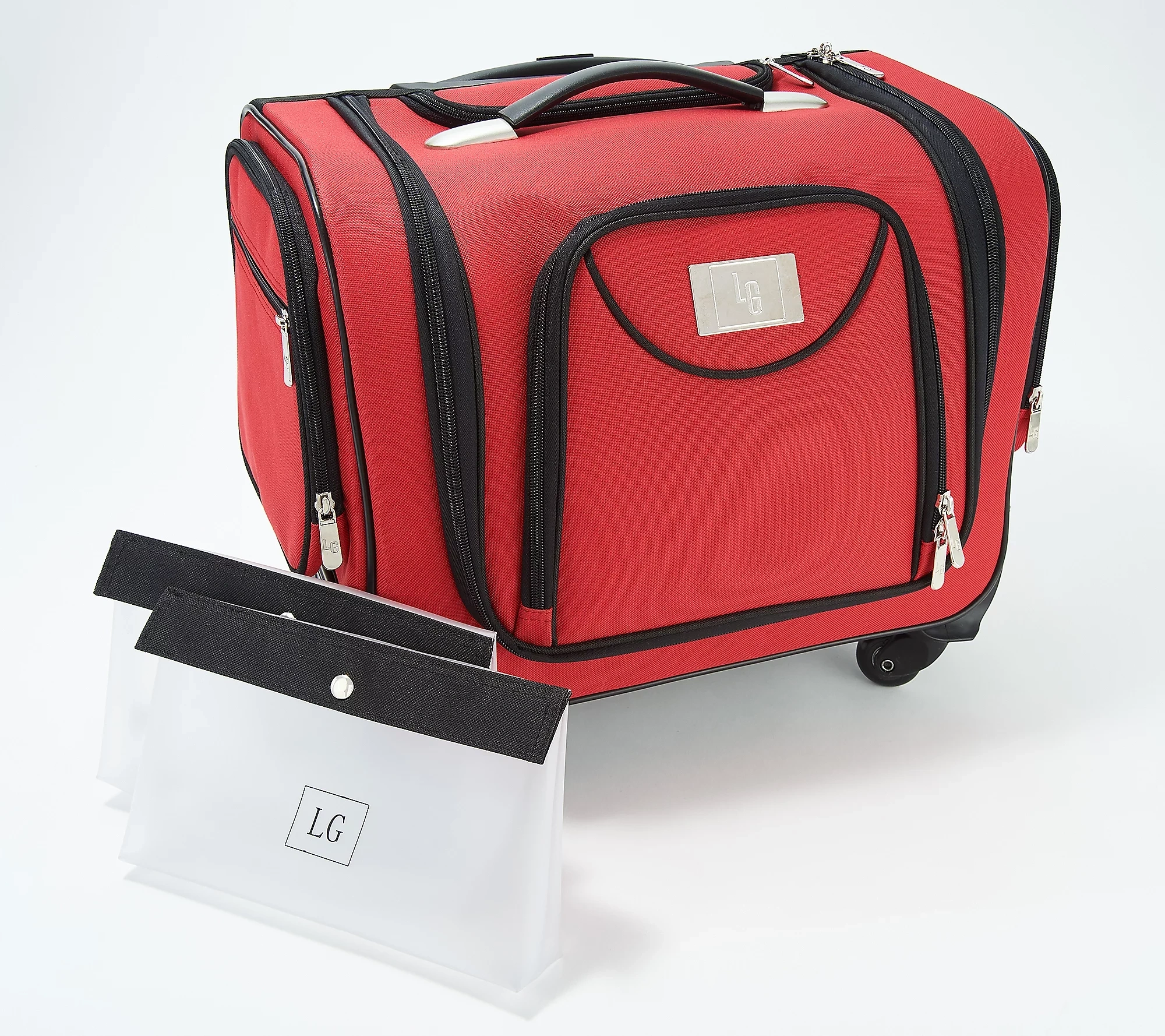 🎉🎉 (cash on delivery only AED8.00)🎉Weekender Bag with Set of 2 Snap-In Toiletry Case