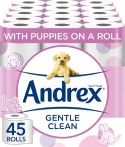Andrex Gentle Clean Toilet Roll, 90-Rolls