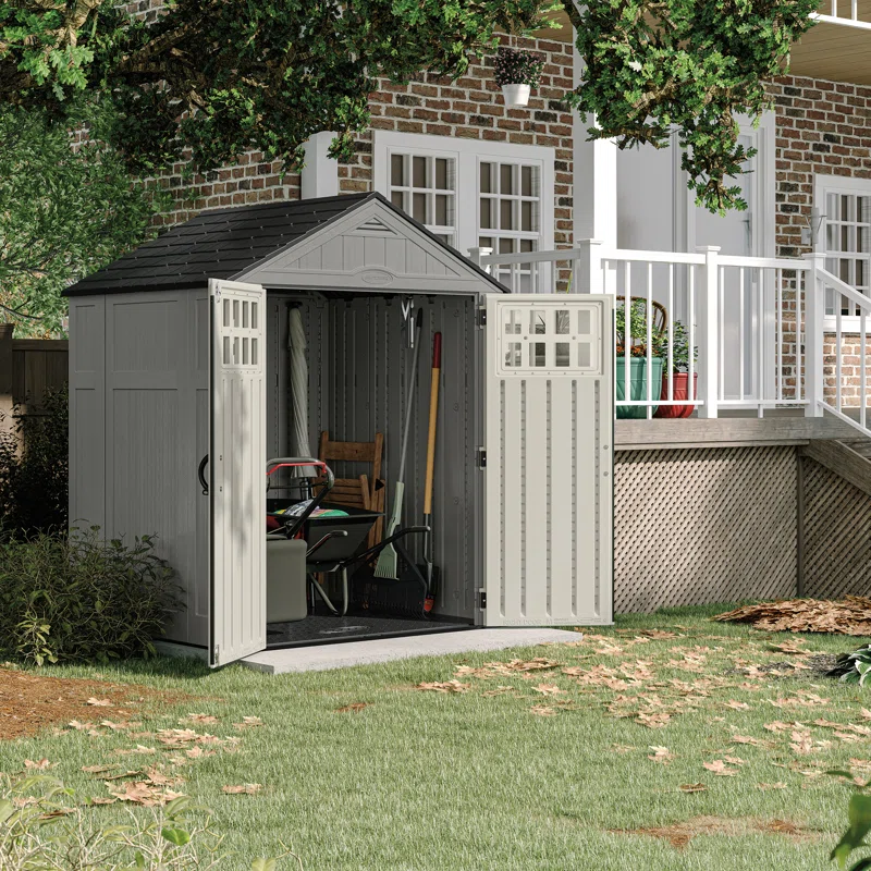 Suncast 6 ft. x 5 ft. Resin Storage Shed - Image 3