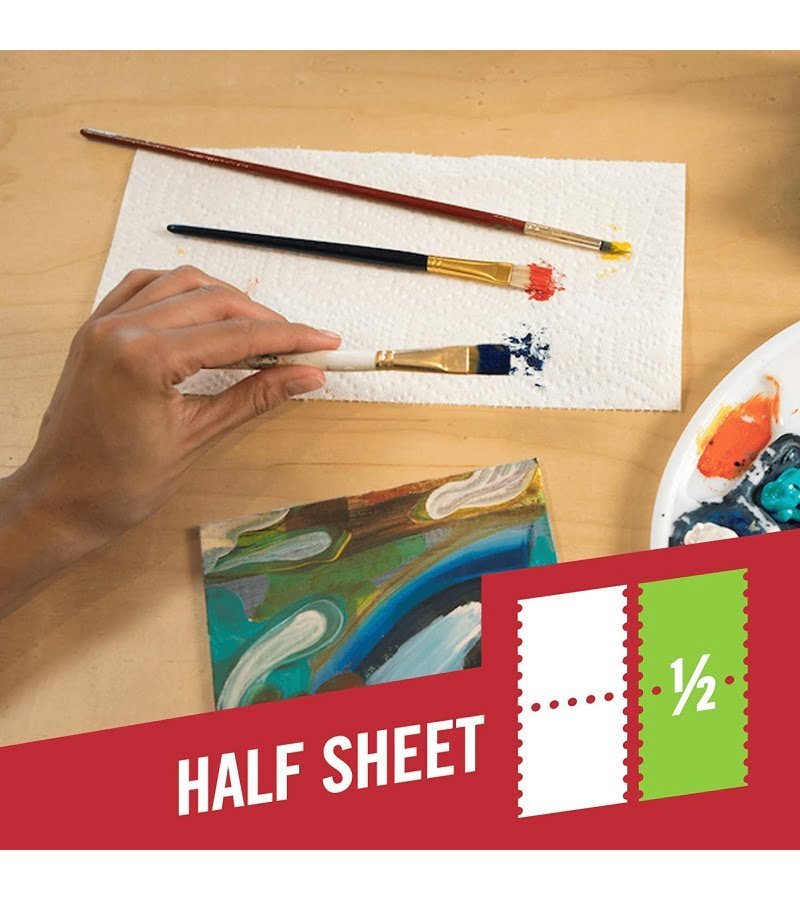 Brawny Tear-A-Square Paper Towels. 16 Double Rolls = 32 Regular Rolls. 3 Sheet Size Options. Quarter Size Sheets - Image 4