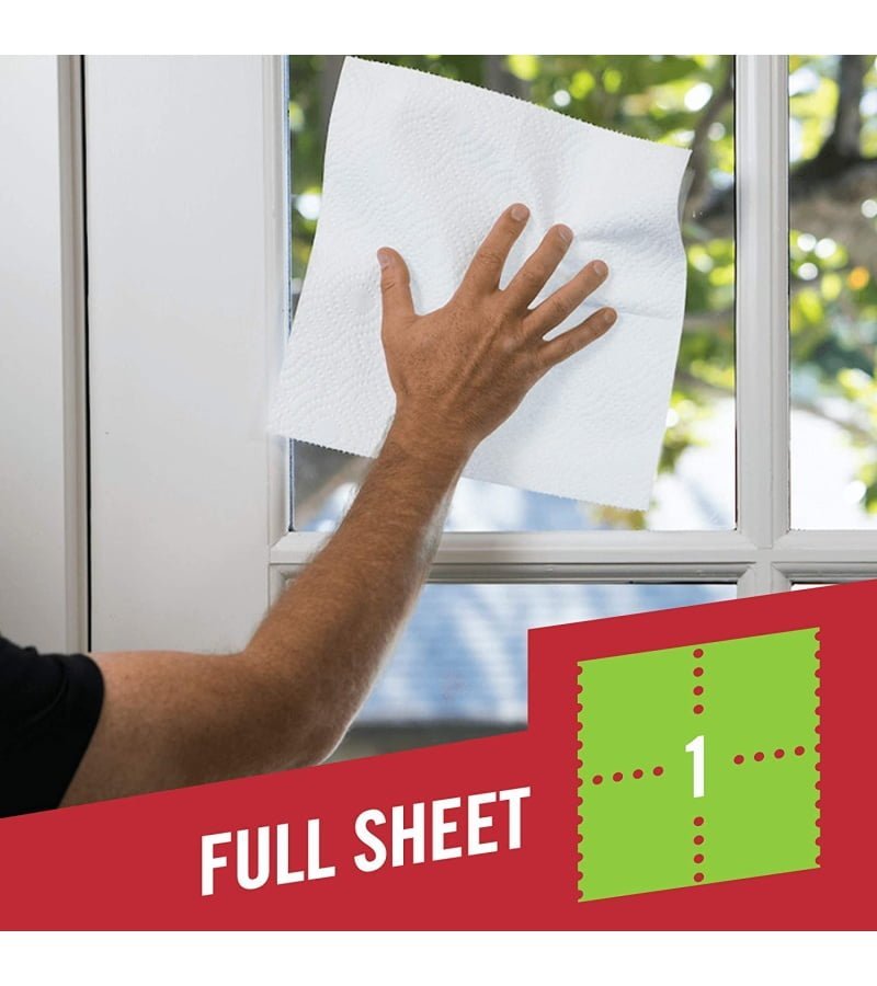 Brawny Tear-A-Square Paper Towels. 16 Double Rolls = 32 Regular Rolls. 3 Sheet Size Options. Quarter Size Sheets - Image 3