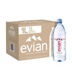 evian Natural Spring Water. Naturally Filtered Spring Water in Large Bottles. 33.81 Fl Oz (Pack of 12)