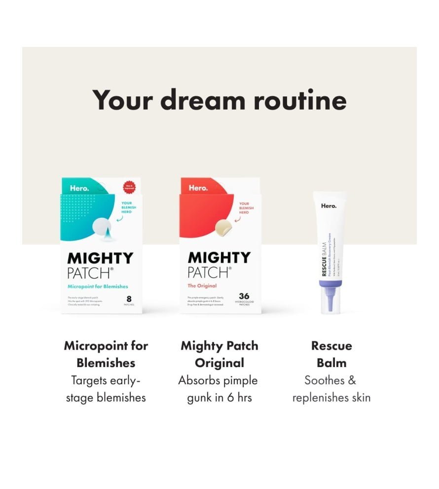 Mighty Patch Original from Hero Cosmetics ?C Hydrocolloid Acne Pimple Patch for Covering Zits and Blemishes. Spot Stickers for Face and Skin. Vegan-friendly and Not Tested on Animals (36 Count) - Image 8