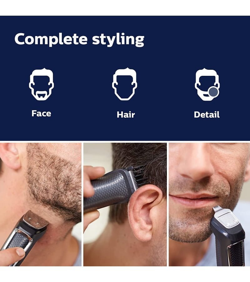 Philips Norelco Multigroomer All-in-One Trimmer Series 3000. 13 Piece Mens Grooming Kit. for Beard. Face. Nose. and Ear Hair Trimmer and Hair Clipper. NO Blade Oil Needed. MG3750/60 - Image 6