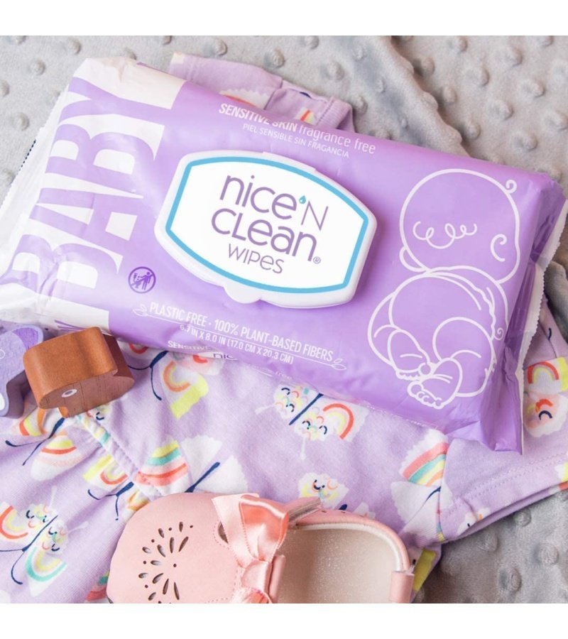 Nice ‘n Clean Unscented Baby Wipes (672 Total Wipes) | Ideal for Sensitive Skin | Hypoallergenic. Plastic-Free. Plant-Based Wet Wipes | Made w/ 100% Purified Water - Image 3