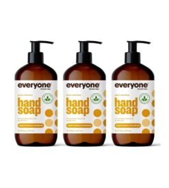 Everyone Liquid Hand Soap. 12.75 Ounce (Pack of 3). Meyer Lemon and Mandarin. Plant-Based Cleanser with Pure Essential Oils