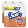 Scott ComfortPlus Toilet Paper. 36 Mega Rolls = 144 Regular Rolls. Bath Tissue. 462 Sheets Per Roll. White. 36 Count