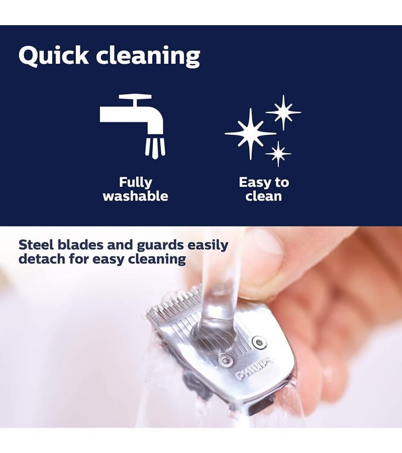 Philips Norelco Multigroomer All-in-One Trimmer Series 3000. 13 Piece Mens Grooming Kit. for Beard. Face. Nose. and Ear Hair Trimmer and Hair Clipper. NO Blade Oil Needed. MG3750/60 - Image 5