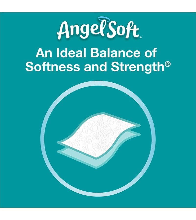 Angel Soft? Toilet Paper. 4 Mega Rolls = 16 Regular Rolls. 2-Ply Bath Tissue - Image 2