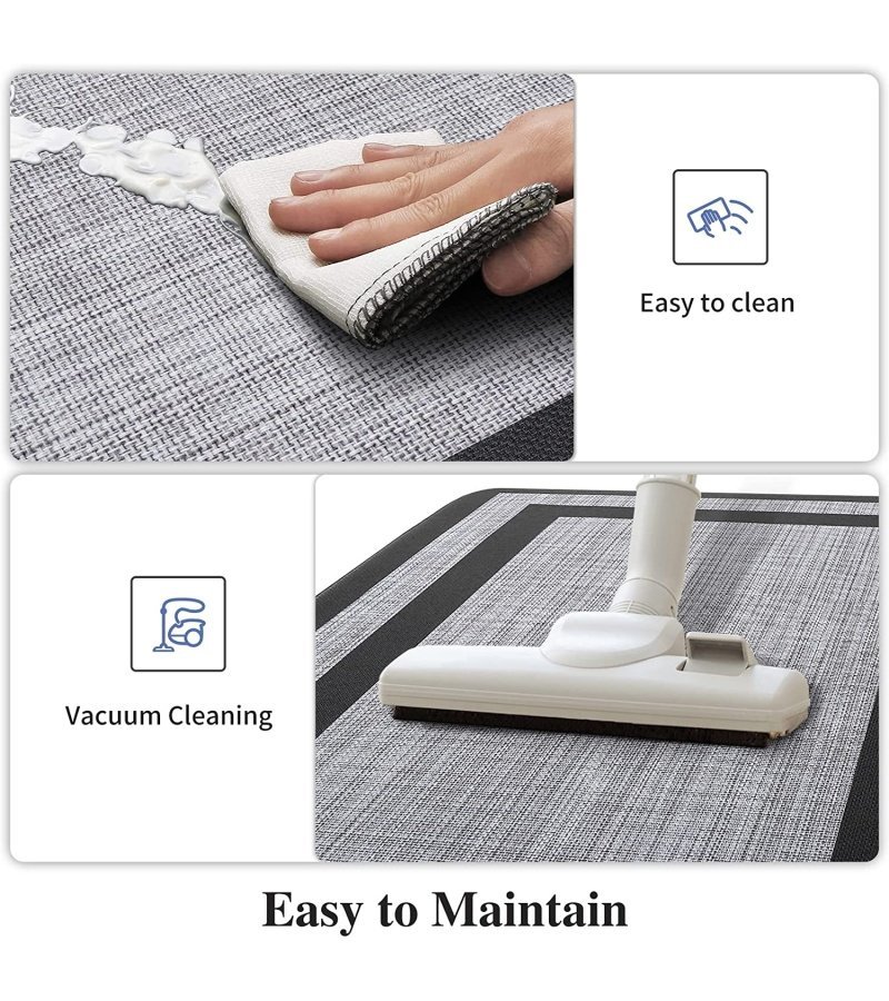 Mattitude Kitchen Mat 2 PCS Cushioned Anti-Fatigue Kitchen Rugs Non-Skid Waterproof Kitchen Mats and Rugs Ergonomic Comfort Standing Mat for Kitchen. Floor. Office. Sink. Laundry. Black and Gray - Image 5