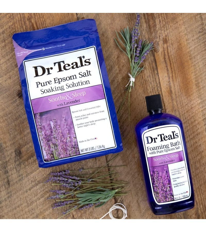 Dr Teal-s Foaming Bath with Pure Epsom Salt. Soothe & Sleep with Lavender. 34 fl oz (Pack of 4) - Image 7