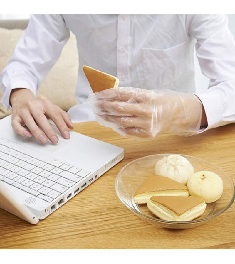 Disposable Food Prep Gloves ?C 500 Piece Plastic Food Safe Disposable Gloves. Food Handling. One Size Fits Most (500 PCS - Image 5