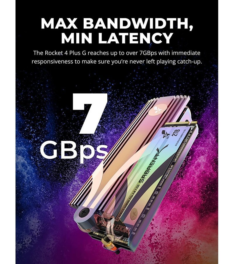 SABRENT Rocket 4 Plus-G 2TB Advanced Gaming M.2 PCIe NVMe SSD. up to 7GBps (SB-RKTG-2TB) - Image 6