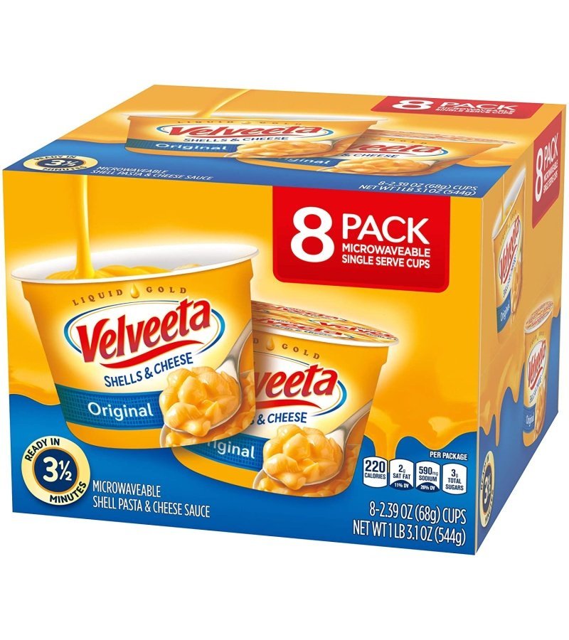 Velveeta Original Microwavable Shells & Cheese Cups 2.39 Ounce (Pack of 8) - Image 8