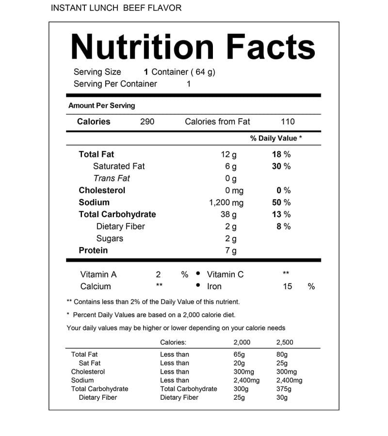 Maruchan Instant Lunch Beef. 2.25 Oz. Pack of 12 - Image 4