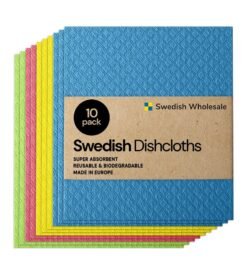 Swedish Wholesale Swedish Dish Cloths ?C 10 Pack Reusable. Absorbent Hand Towels for Kitchen. Counters & Washing Dishes ?C Cellulose Sponge Cloth ?C Eco Friendly Gifts ?C Assorted