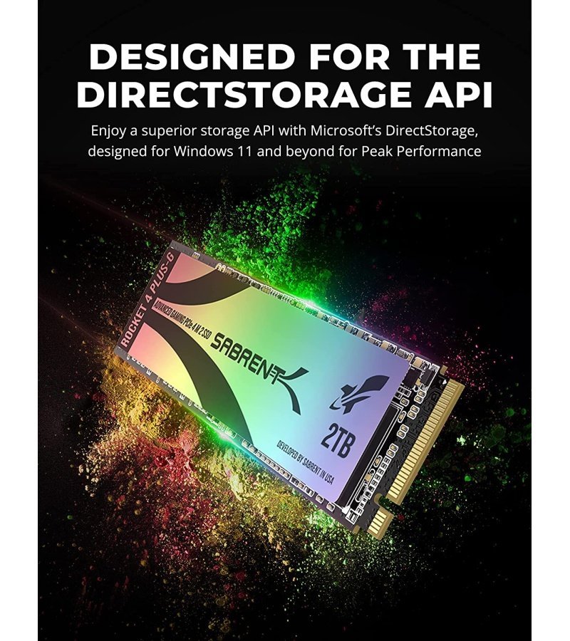 SABRENT Rocket 4 Plus-G 2TB Advanced Gaming M.2 PCIe NVMe SSD. up to 7GBps (SB-RKTG-2TB) - Image 3
