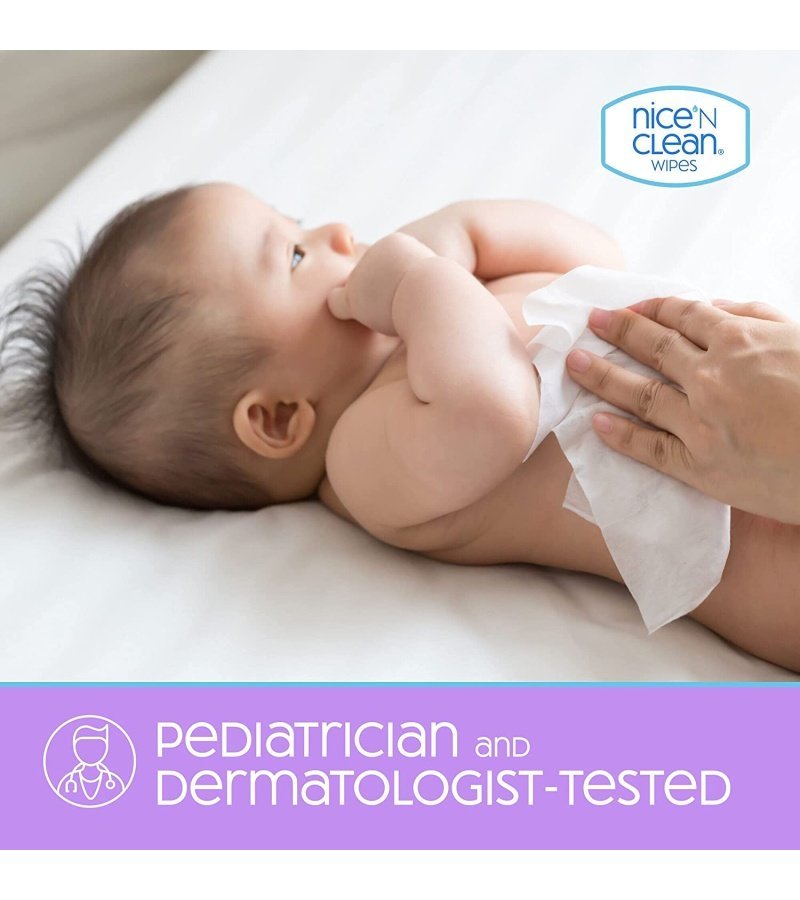 Nice ‘n Clean Unscented Baby Wipes (672 Total Wipes) | Ideal for Sensitive Skin | Hypoallergenic. Plastic-Free. Plant-Based Wet Wipes | Made w/ 100% Purified Water - Image 4