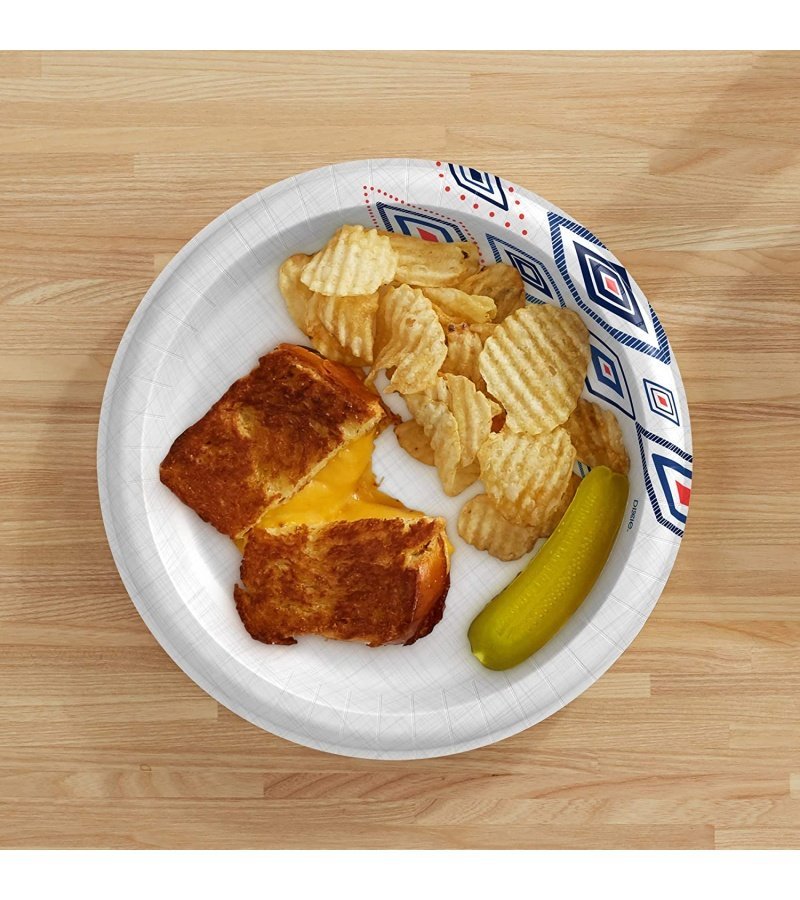 Dixie Paper Plates. 10 1/16 inch. Dinner Size Printed Disposable Plate. 44 Count (Pack of 5) . Packaging and Design May Vary - Image 7