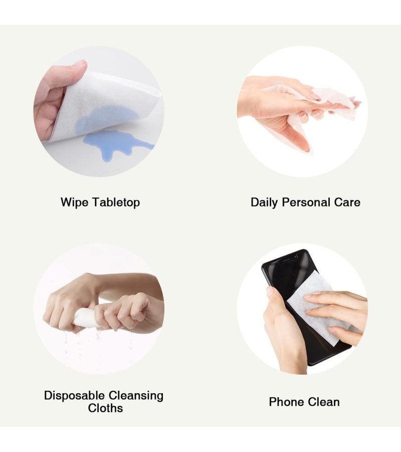 Saraflora 100% Cotton Facial Tissue. Soft Dry Wipe 6 Pack Size 7.9??7.9 inches. Use for Sensitive Skin Disposable Face Towel and Baby Washcloths. Makeup Wipes. Disposable Cleansing Cloths600 Count - Image 4