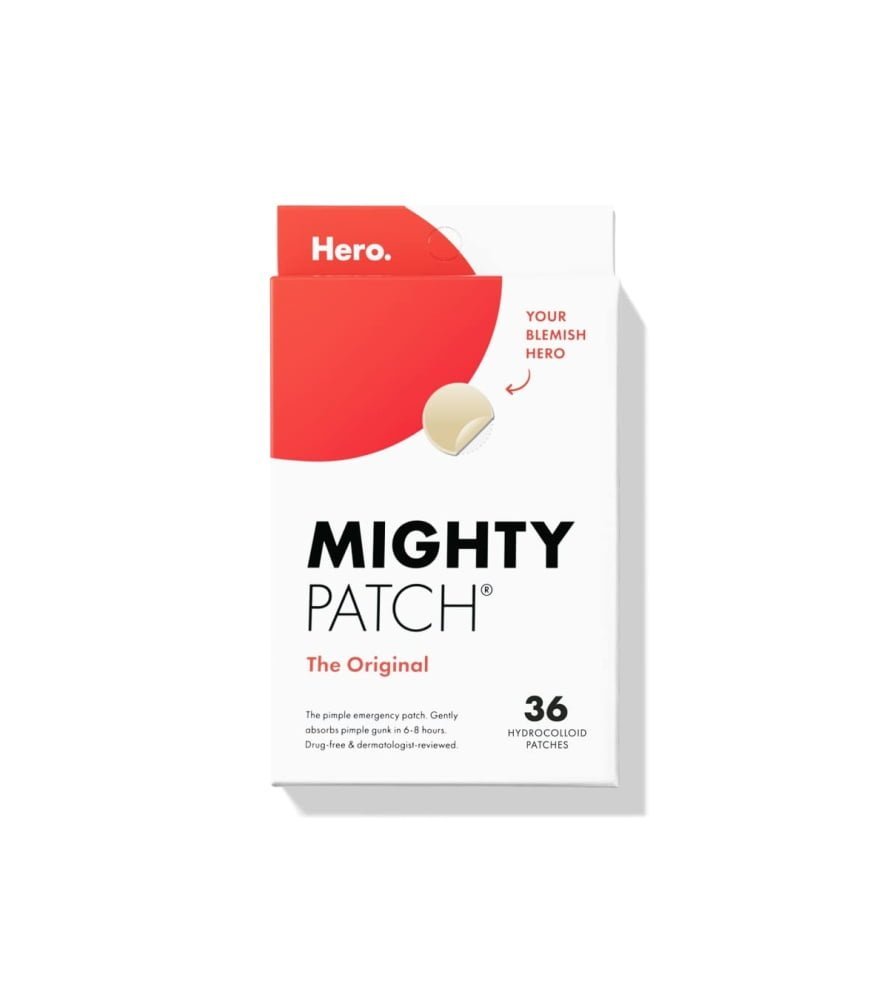 Mighty Patch Original from Hero Cosmetics ?C Hydrocolloid Acne Pimple Patch for Covering Zits and Blemishes. Spot Stickers for Face and Skin. Vegan-friendly and Not Tested on Animals (36 Count)