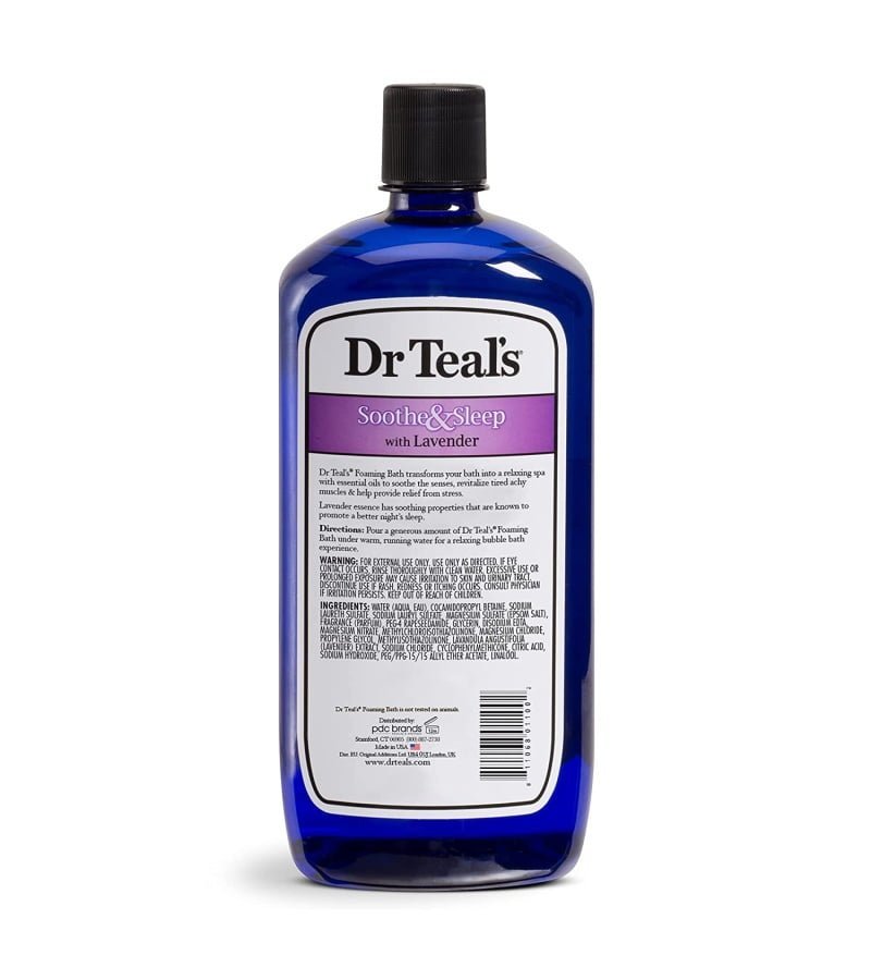 Dr Teal-s Foaming Bath with Pure Epsom Salt. Soothe & Sleep with Lavender. 34 fl oz (Pack of 4) - Image 2