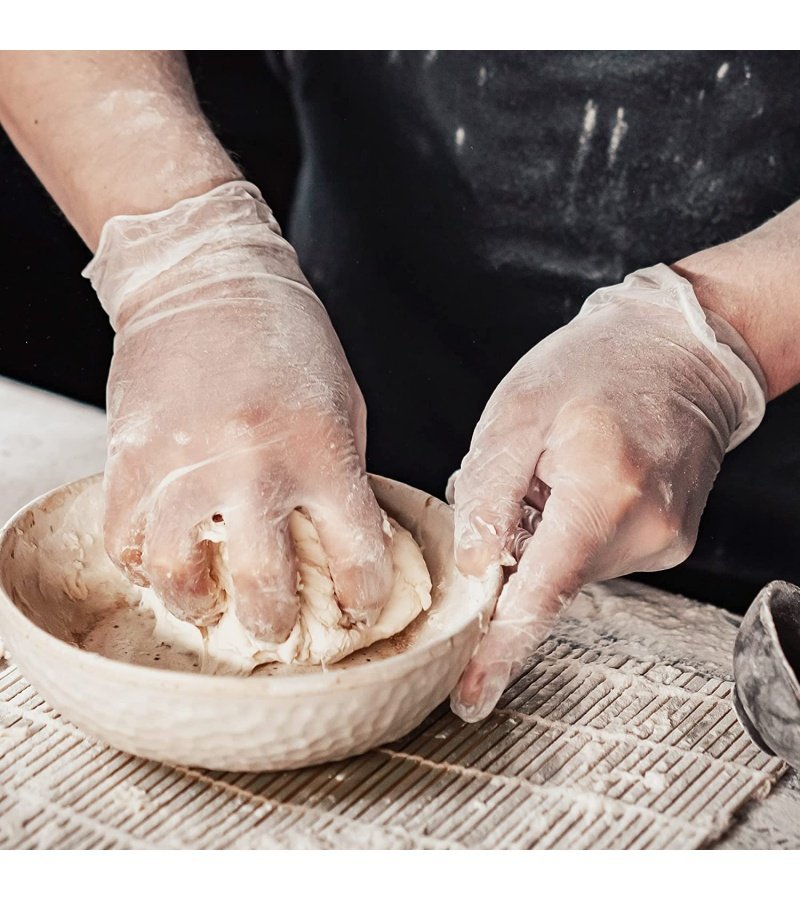 Schneider Clear Vinyl Exam Gloves. Latex-Free. Disposable Medical Gloves. Cleaning Gloves. Food Safe. Powder-Free. 4 mil - Image 6