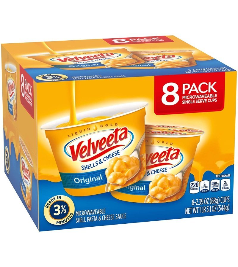 Velveeta Original Microwavable Shells & Cheese Cups 2.39 Ounce (Pack of 8) - Image 7