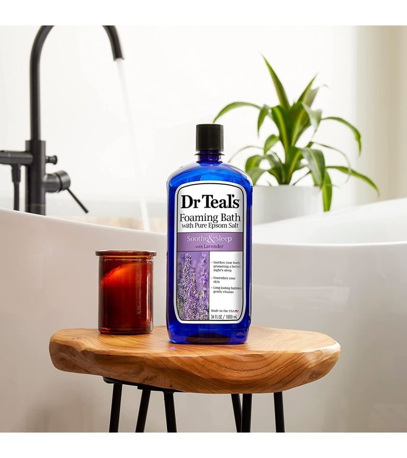 Dr Teal-s Foaming Bath with Pure Epsom Salt. Soothe & Sleep with Lavender. 34 fl oz (Pack of 4) - Image 8