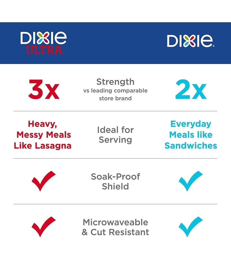 Dixie Paper Plates. 10 1/16 inch. Dinner Size Printed Disposable Plate. 44 Count (Pack of 5) . Packaging and Design May Vary - Image 3