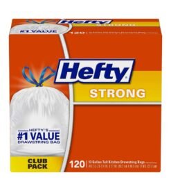 Hefty Strong Tall Kitchen Trash Bags. Unscented. 13 Gallon. 120 Count