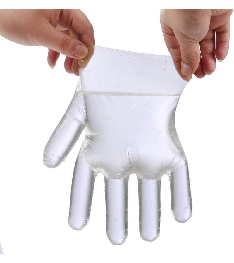 Disposable Food Prep Gloves ?C 500 Piece Plastic Food Safe Disposable Gloves. Food Handling. One Size Fits Most (500 PCS - Image 3