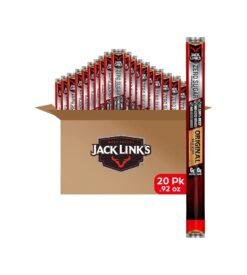 Jack Link-s Beef Sticks. Zero Sugar. Original ?C Protein Snack. Meat Stick with 6g of Protein. Made with 100% Beef. No Added MSG** ?C 0.92 Oz. (20 Count)