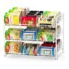 SimpleHouseware Stackable Can Rack Organizer. White