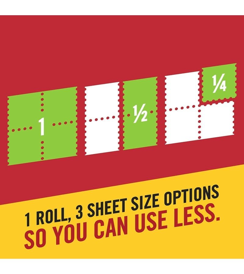 Brawny Tear-A-Square Paper Towels. 16 Double Rolls = 32 Regular Rolls. 3 Sheet Size Options. Quarter Size Sheets - Image 2