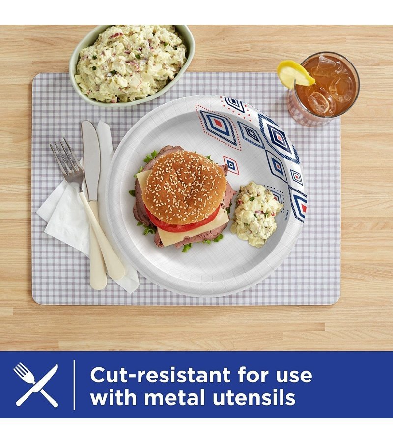 Dixie Paper Plates. 10 1/16 inch. Dinner Size Printed Disposable Plate. 44 Count (Pack of 5) . Packaging and Design May Vary - Image 5